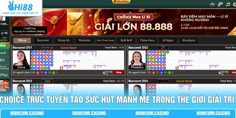 Top 5 Game Hot Tại CHOICE Trực Tuyến Làm Chao Đảo Giới Cược 1 CHOICE trực tuyến tạo sức hút mạnh mẽ trong thế giới giải trí số