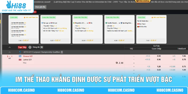 IM Thể Thao | Trải Nghiệm Đẳng Cấp Cùng 1.000+ Kèo Đấu 1 IM thể thao khẳng định được sự phát triển vượt bậc