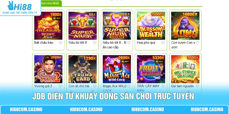 JDB Điện Tử - Top 4 Game Quay Hũ Siêu Tốc Thưởng 5000x 1 JDB điện tử khuấy động sân chơi trực tuyến với hàng trăm game