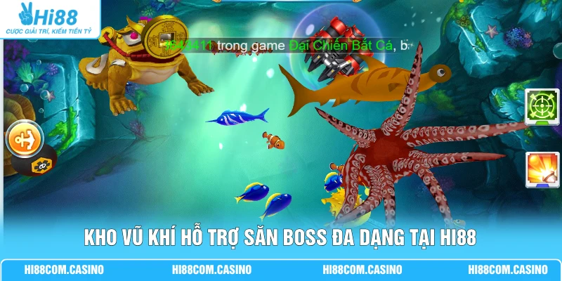 Tây Du Săn Cá 3D | Đồ Họa Chân Thực Săn 25 Boss Cực Khỏe 2 Kho vũ khí hỗ trợ săn boss đa dạng tại Hi88