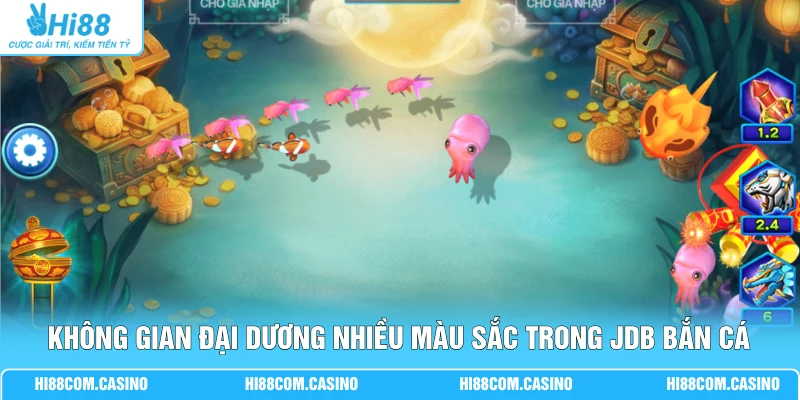 JDB Bắn Cá - Khám Phá Không Gian Đại Dương Đa Dạng 1 Không gian đại dương nhiều màu sắc trong JDB bắn cá