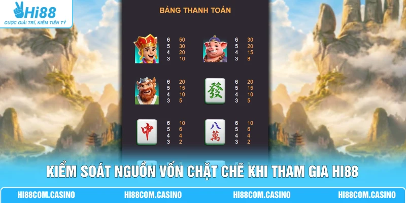 Kiểm soát nguồn vốn chặt chẽ khi tham gia Hi88