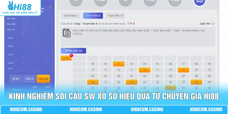 Kinh nghiệm soi cầu SW xổ số hiệu quả từ chuyên gia Hi88