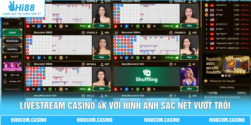 DG Trực Tuyến - Sảnh Casino Chuẩn 4K Thưởng 99% Cực Khủng 2 Livestream Casino 4K với hình ảnh sắc nét vượt trội