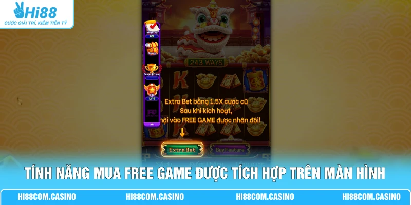 Chúc Mừng Năm Mới - 88 Bao Lì Xì Vàng Thắp Sáng Kho Thưởng 3 Tính năng mua Free Game được tích hợp trên màn hình trò chơi