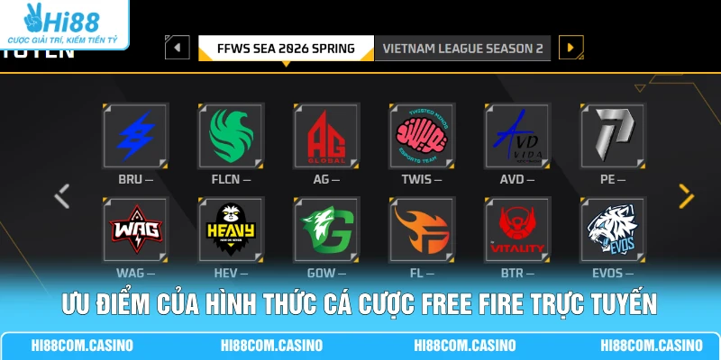 Cá Cược Free Fire - Trận Đấu Sinh Tồn 15 Phút Kịch Tính 1 Ưu điểm của hình thức cá cược Free Fire trực tuyến